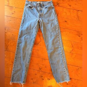 Levi's Premium Wedgie Straight Leg Raw Hem Jeans